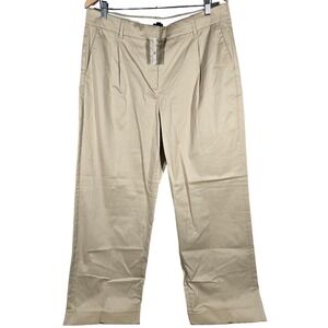 J. Crew Essential High-Rise Straight-Leg Chino Pant Khaki Tan BQ731 Size 14‎ NEW